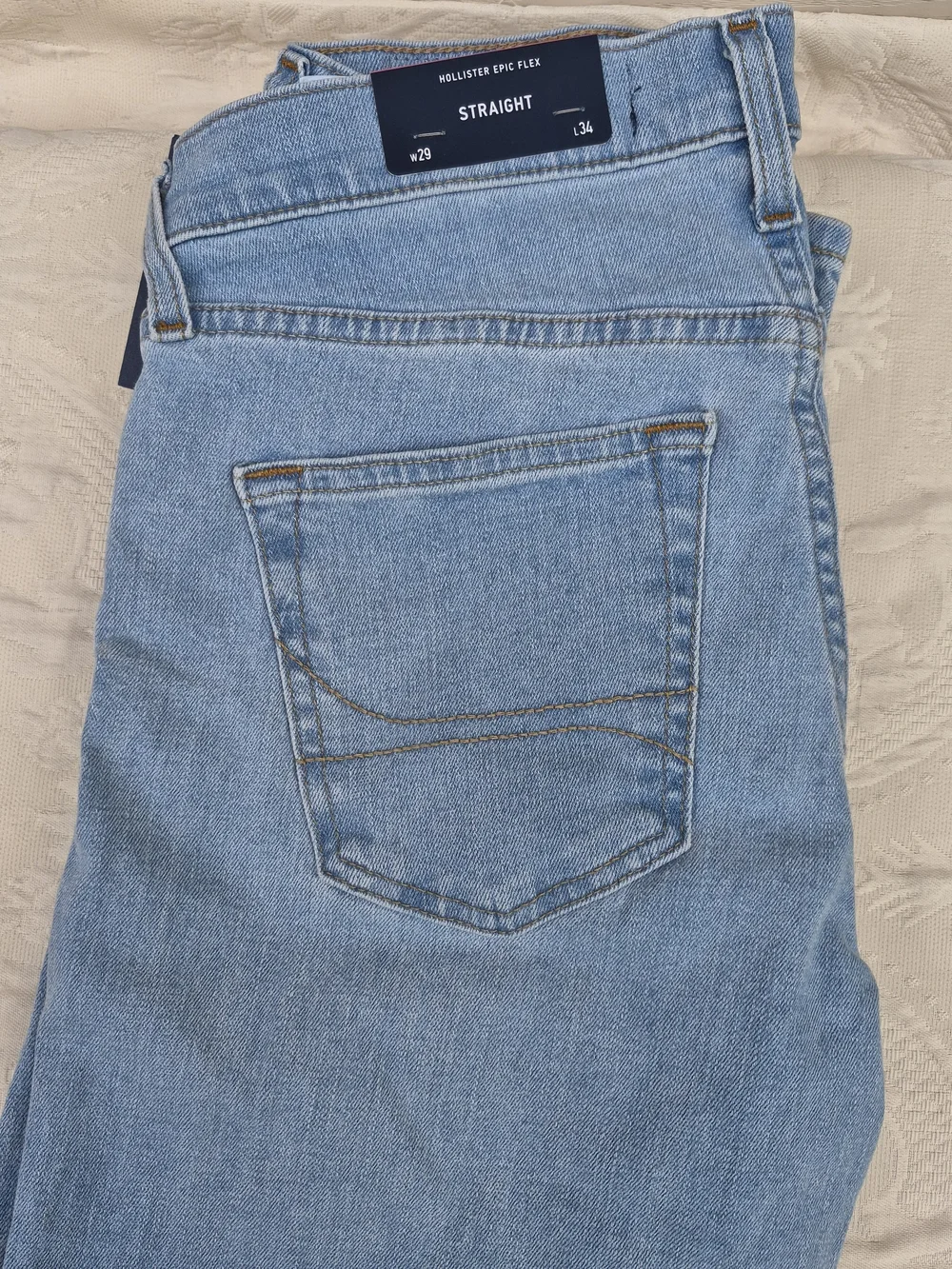 Hollister Epic Flex Straight Light Wash Jeans 29x34